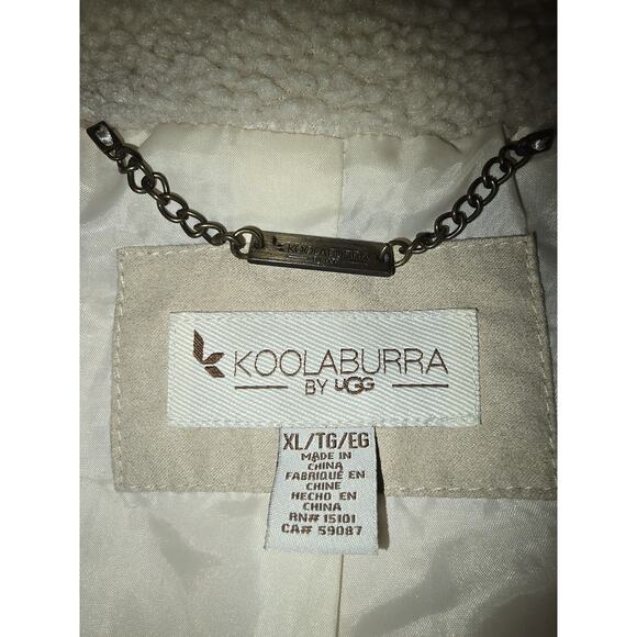 Koolaburra by UGG Sherpa Fleece Jacket Women’s XL Beige Teddy Shacket Coat - Picture 8 of 8